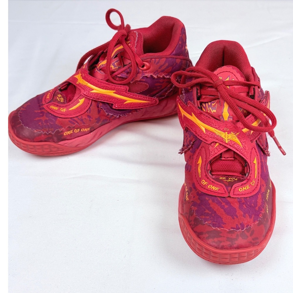 Puma MB.01 LaMelo Ball Be You Red Purple Kids Basketball Shoes 312528-01 13C